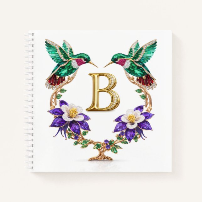 Cuaderno Personalized Letter B Wedding Planner Hummingbird (Anverso)