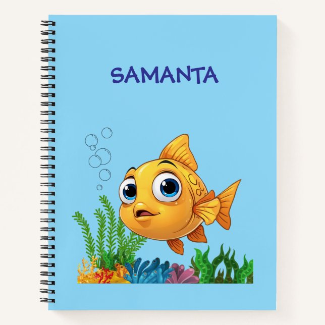 Cuaderno Personalized Little Fish Deluxe Spiral Notebook (Anverso)