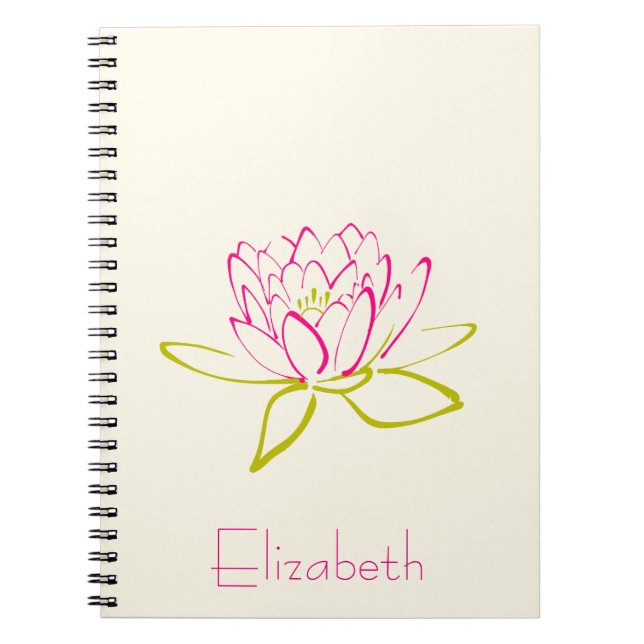 Cuaderno Personalized Lotus Flower / Water Lily (Frente)