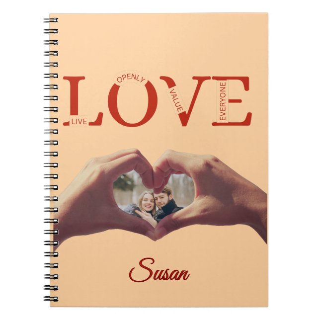 Cuaderno Personalized LOVE Acronym Photo  (Frente)