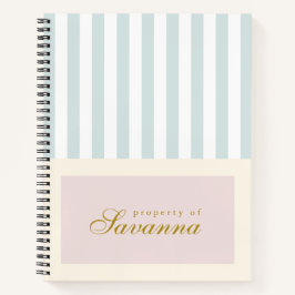 Cuaderno Personalized Minimalist Aesthetic Pastel Notebook