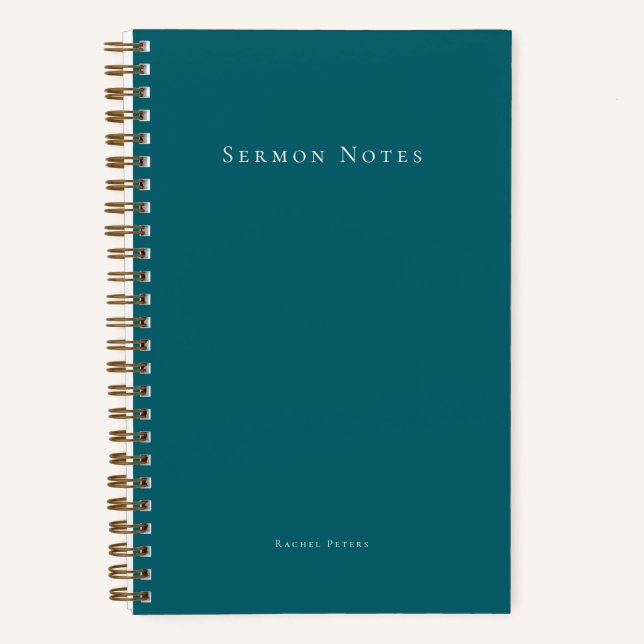 Cuaderno Personalized Modern Sermon Church (Anverso)