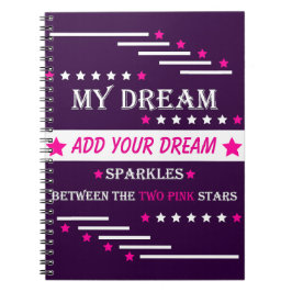 Cuaderno Personalized My Dream Between the Two Pink Stars