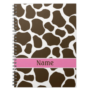 Cuaderno Personalized Name Giraffe Print Pattern