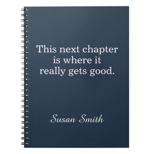 Cuaderno Personalized Next Chapter Quote Inspirational (Frente)