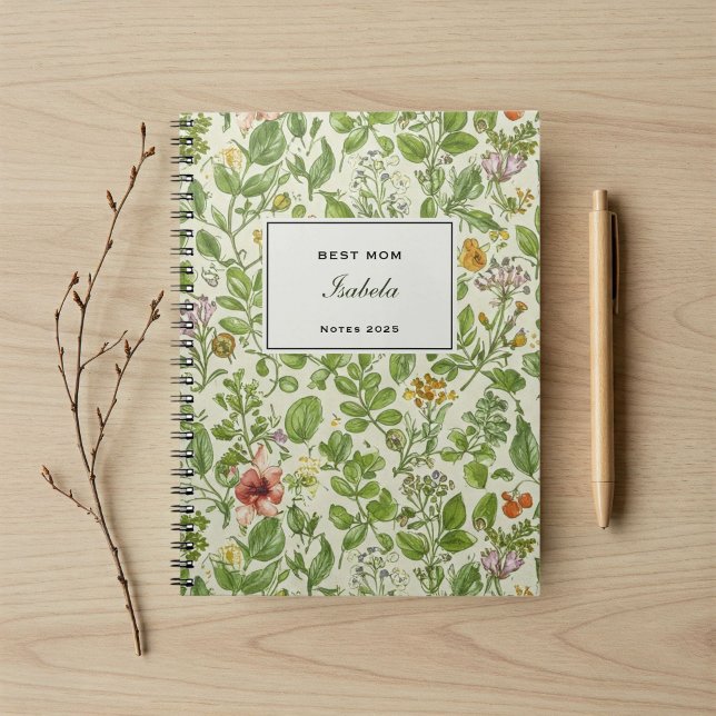 Cuaderno Personalized Notebook for Moms, Unique Floral  (Subido por el creador)