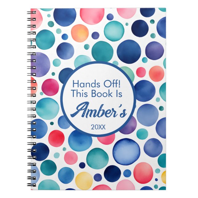 Cuaderno Personalized Notebook – Multicolor Circle Design – (Frente)