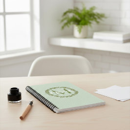 Cuaderno Personalized Olive Wreath Monogram