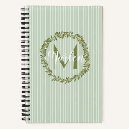 Cuaderno Personalized Olive Wreath Monogram 