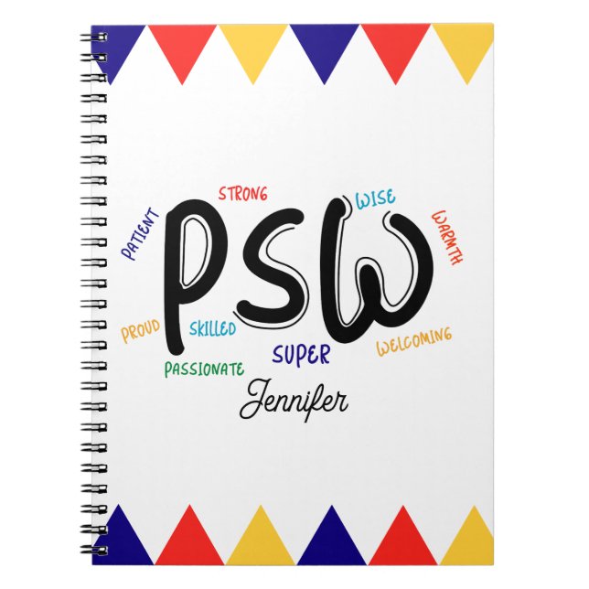 Cuaderno Personalized Personal Support Worker PSW  (Frente)