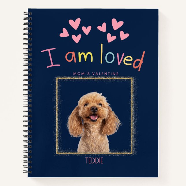 Cuaderno Personalized Pet Valentine with Name and Photo (Anverso)