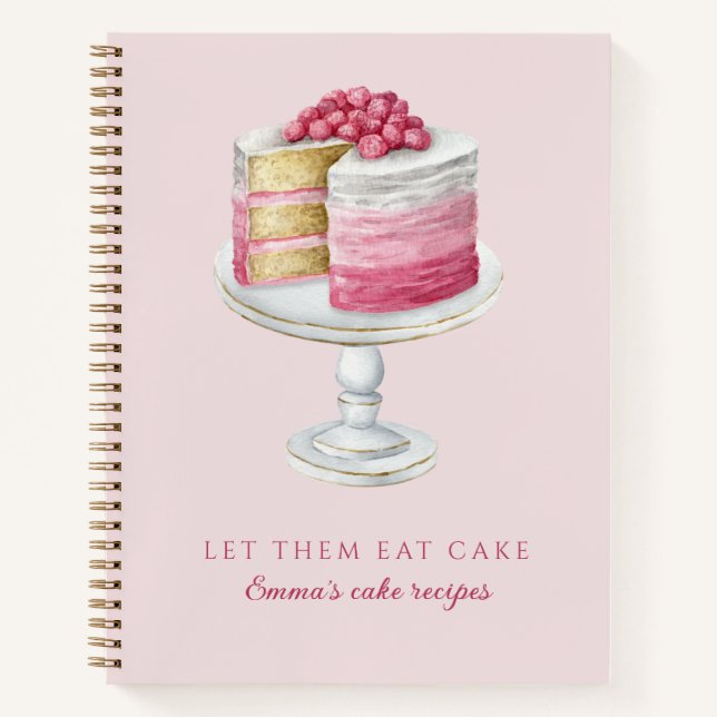 Cuaderno Personalized Pink Cake Recipe  (Anverso)