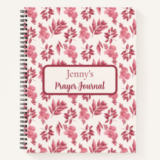 Cuaderno Personalized Pink Toile Prayer Journal