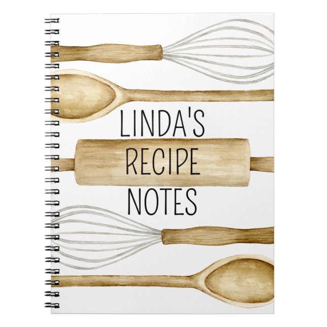 Cuaderno Personalized Recipe Journal or Kitchen Notebook (Frente)
