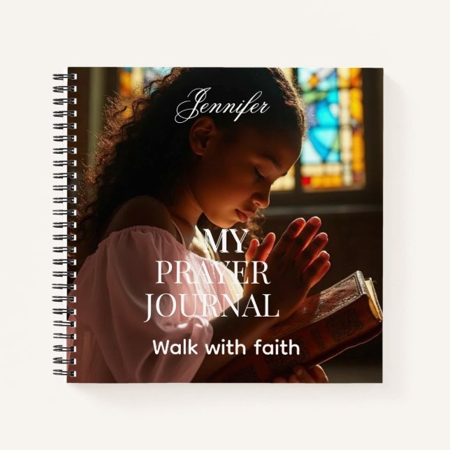 Cuaderno Personalized Religious photo prayer journal  (Anverso)