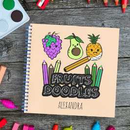 Cuaderno Personalized Sketch Book Fruits Doodles Notebook