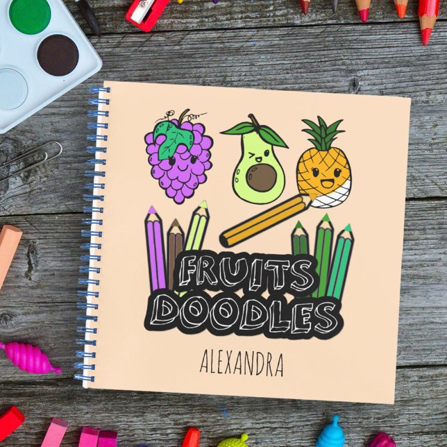 Cuaderno Personalized Sketch Book Fruits Doodles Notebook (Subido por el creador)