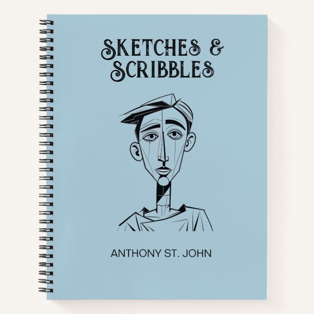 Cuaderno Personalized Sketches and Scribbles Notebook (Anverso)