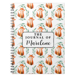 Cuaderno Personalized Spiral Photo Notebook – Cute Fox 