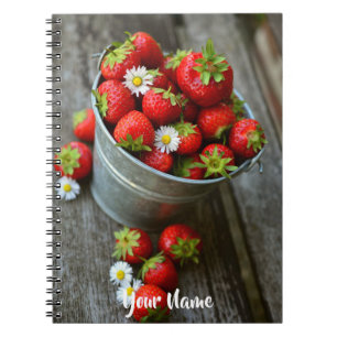 Cuaderno Personalized//Srawberries y cubo de las margaritas