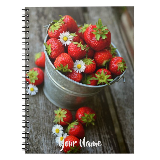 Cuaderno Personalized//Srawberries y cubo de las margaritas (Frente)