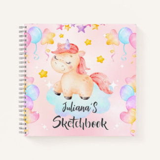 Cuaderno Personalized Unicorn Kids Sketchbook