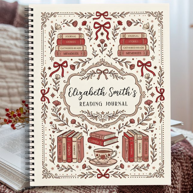 Cuaderno Personalized Vintage Coquette Reading Journal (Subido por el creador)