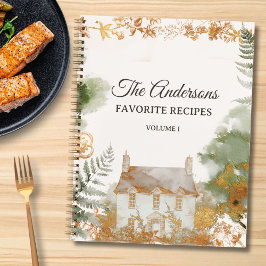 Cuaderno Personalized Vintage Family Recipe Book