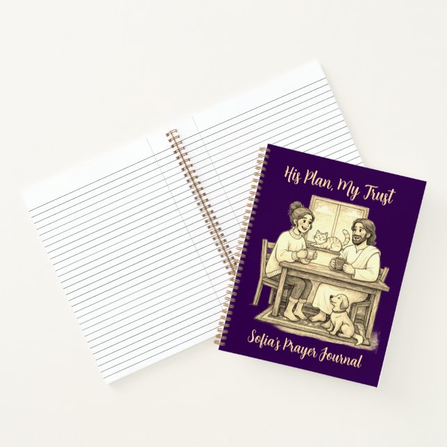 Cuaderno Personalized Violet Sepia Jesus Notebook (Interior)