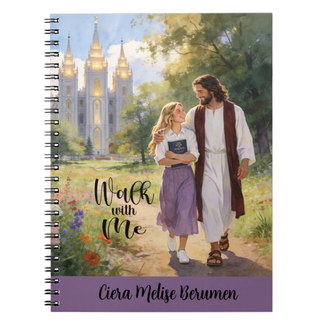 Cuaderno Personalized Walk with Me Christian LDS Journal2 (Frente)