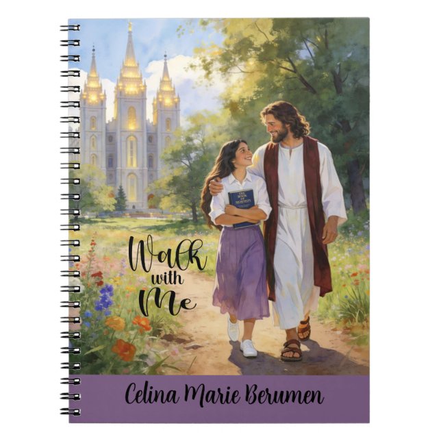 Cuaderno Personalized 'Walk with Me' Christian LDS Journal3 (Frente)