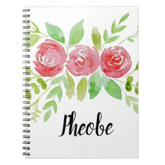 Cuaderno Personalized Watercolor Floral