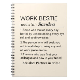 Cuaderno Personalized Work Bestie Definition
