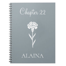 Cuaderno Personalized Year Carnation January Birth Flower 