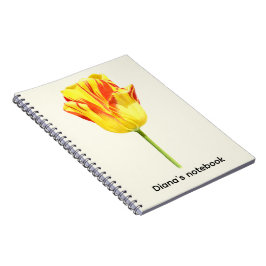 Cuaderno Personalized Yellow and red tulip