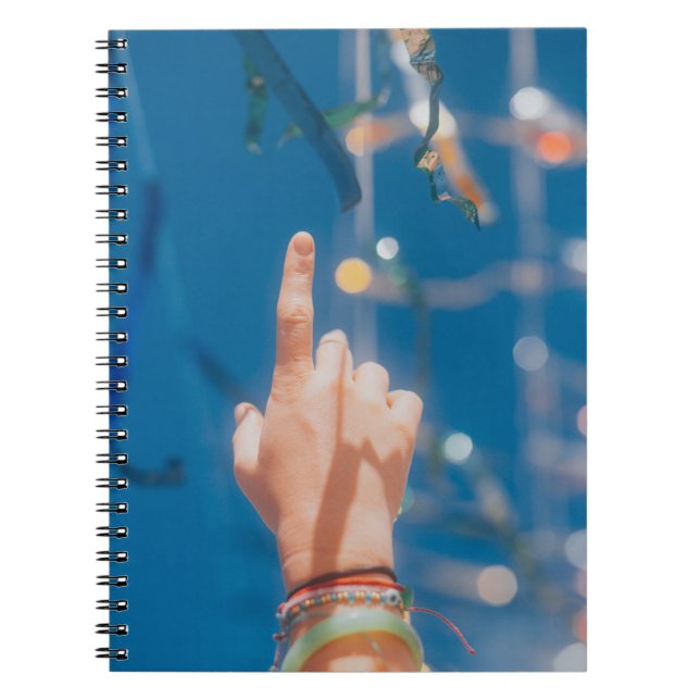 Cuaderno Personas con luz azul (Frente)