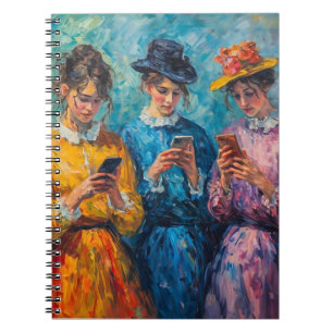 Cuaderno Personas del siglo XIX usando smartphones