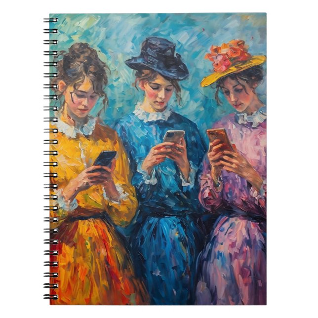 Cuaderno Personas del siglo XIX usando smartphones (Frente)