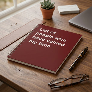 Cuaderno Personas que han perdido mi tiempo