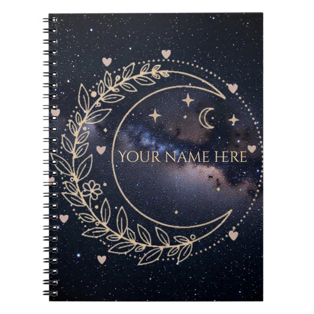 Cuaderno Personnalisé Lune Mystique et Ciel Étoilé  (Frente)