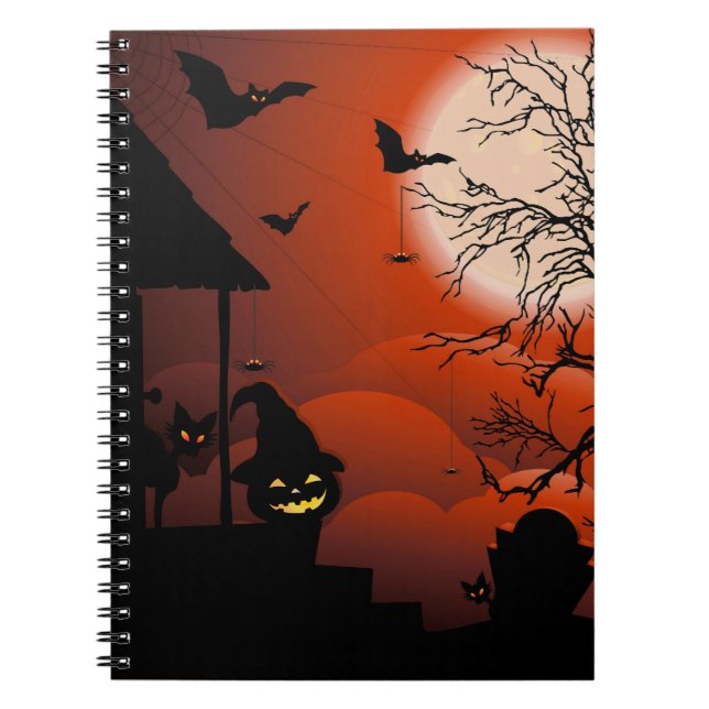 Cuaderno Pesadilla de la luna sangrienta de Halloween (Frente)