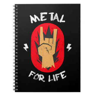 Cuaderno Pesado metalizado para el rock de vida