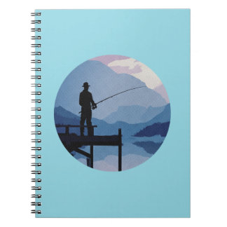 Cuaderno Pesca al Crepúsculo Matutino Azul