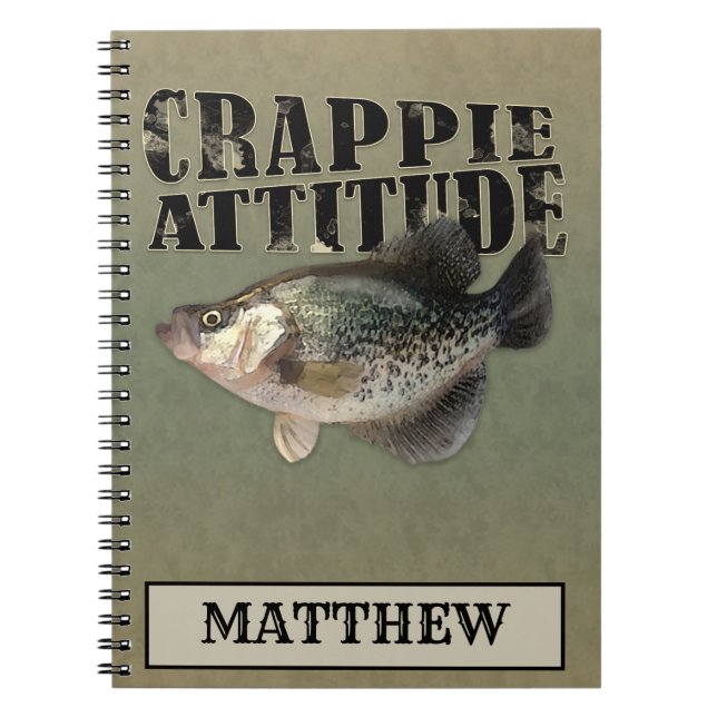 Cuaderno Pesca de actitud de Crappie (Frente)
