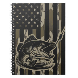 Cuaderno Pesca de Bass Fisher Camo Bandera Bottomland Camo