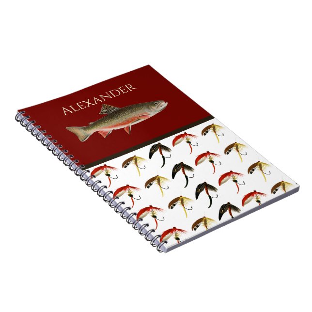 Cuaderno Pesca de mosca mosca con bloc de notas de salmón r (Lado Derecho)