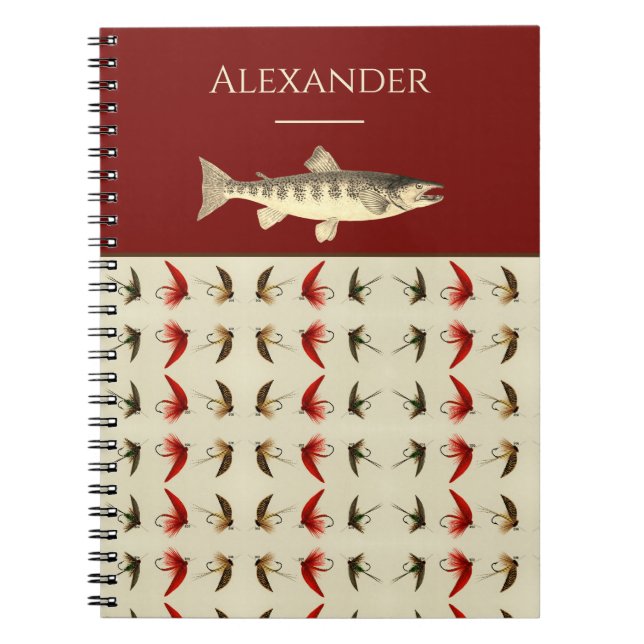 Cuaderno Pesca de mosca vuela Salmón Rústico  (Frente)