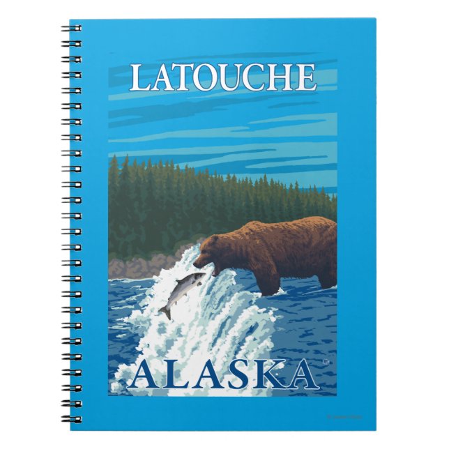 Cuaderno Pesca de oso en el río Latouche, Alaska (Frente)