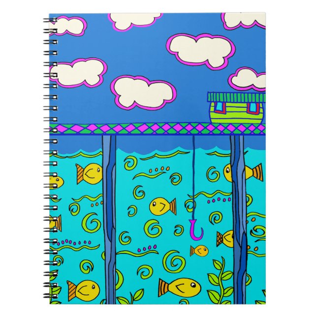 Cuaderno Pesca en el lago de verano (Frente)