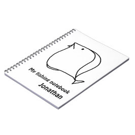 Cuaderno Pescado blanco y negro singulares